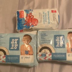 New Packages Of Swim Diapers Size L/xl