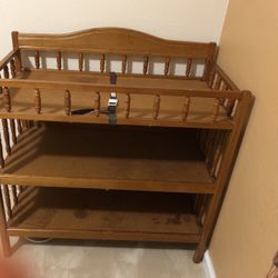 Solid Wood Changing Table For Baby.