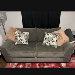 Gray Pullout Couch W/bed