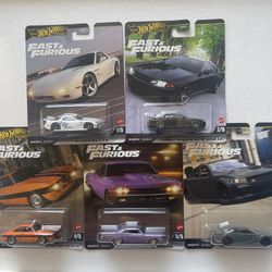 Hot Wheels Premium Fast & Furious 5-Car Lot – Collector Set