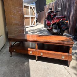 Vintage Wooden Coffee Table 