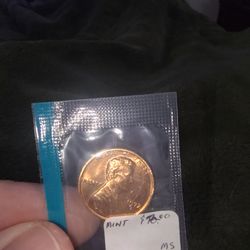 1972 S  Lincoln Penny Mint State Sealed ms 63