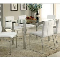 White Modern Dining Table Set