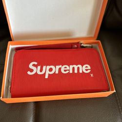 Supreme Zip Around Wallet  With Louis Vuitton 