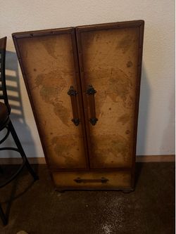 Vintage map cabinet