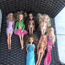 Barbies $3 a doll each