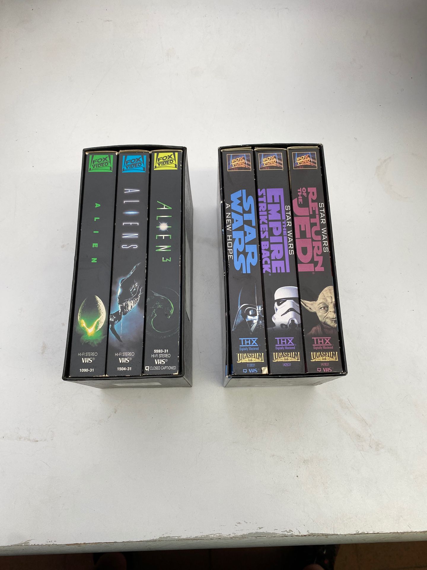 Alien trilogy and Star Wars trilogy on VHS very good condition all working order