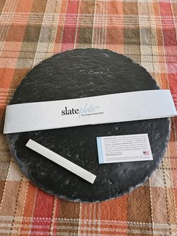 **NEW: 12" Round Slate Cheese Board **