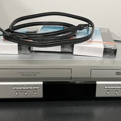 WORKING Panasonic DVD Video VCR Combo 4 Head PV-D4743S 3 New Blank VHS RCA Cable
