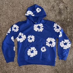 Denim Tears Cotton Wreath Hoodie Blue (Large)
