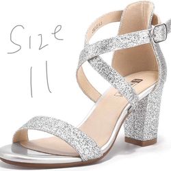 IDIFU Women's IN3 Grace Strappy Block Heels  Size 11