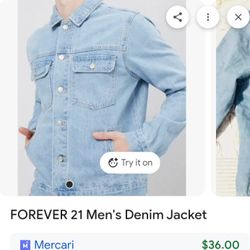 Forever 21 Mens Denim Jacket L/Chamarra ForEver 21 De Hombre Large