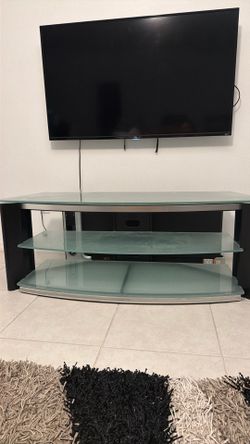 Glass TV stand