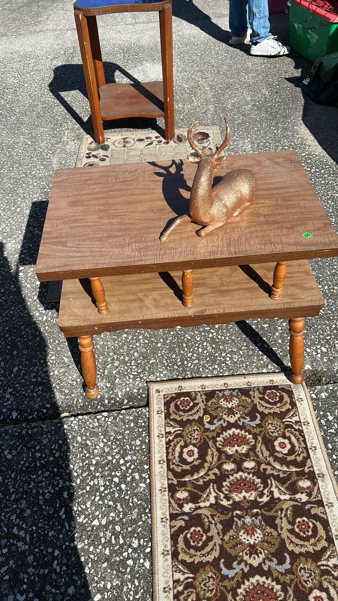  Vintage Double Decker End Table