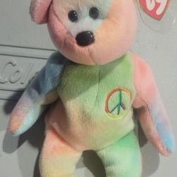 Ty beanie baby peace bear 