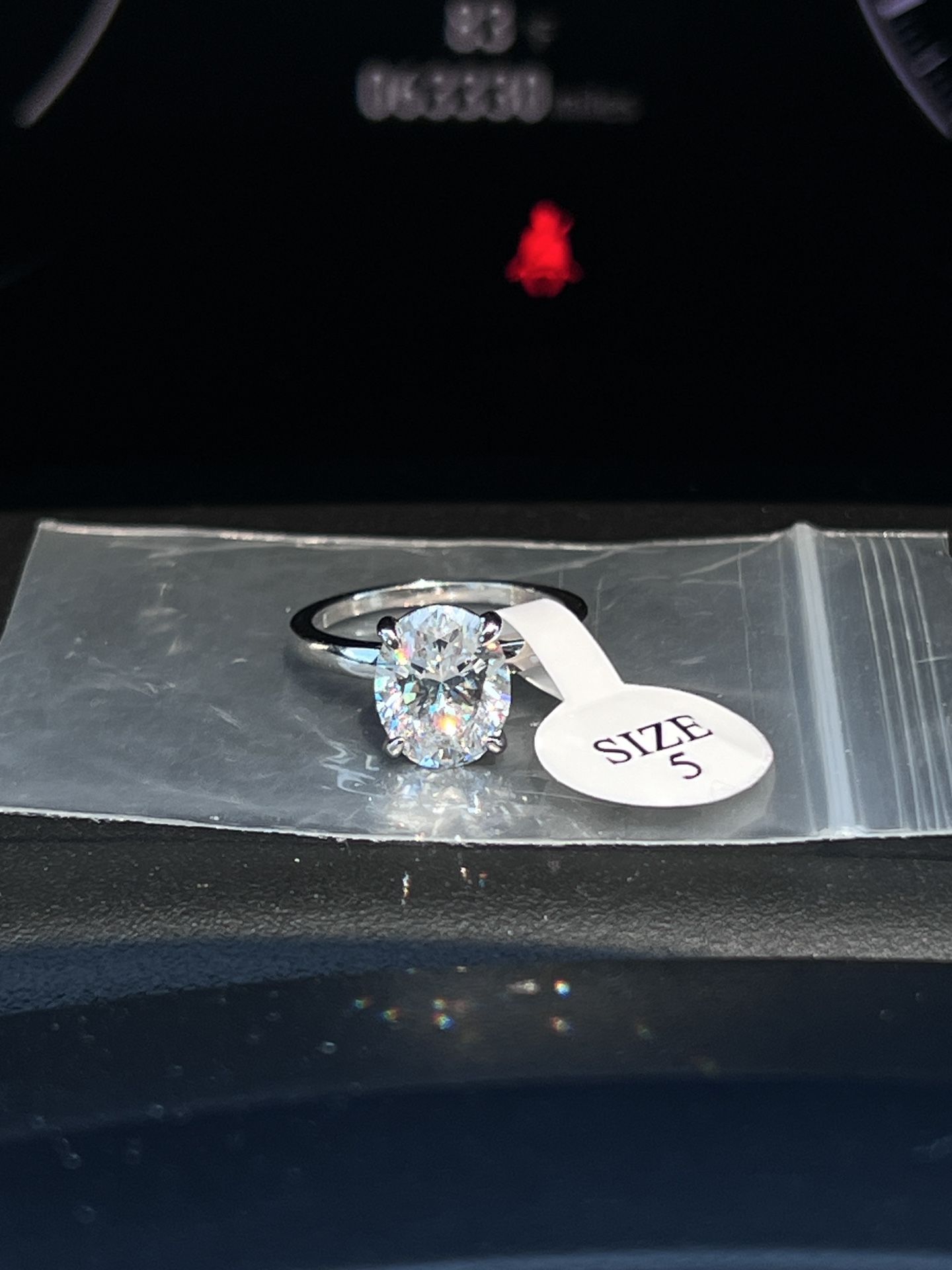 3CT 925 Oval Solitaire Cubic Zirconia CZ Ring NEED GONE TODAY NO LESS THAN $25