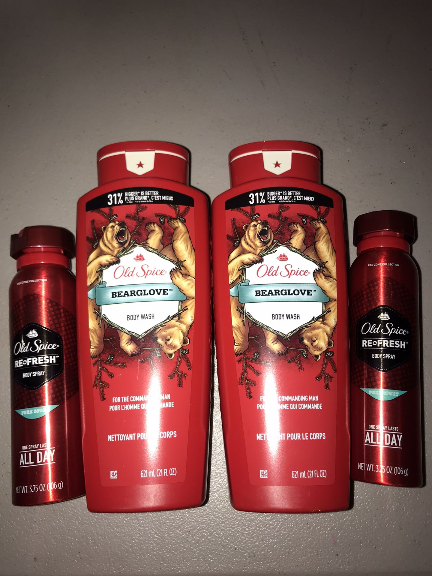 Old spice body wash and spray