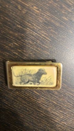 Barlow  Money Clip with Dog Engraving