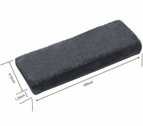 Ultra Plush Shag Carpet Stair Treads; 14 Pieces, Dark Grey
