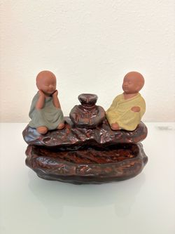 Ceramic Baby Monk Figurine Sculpture