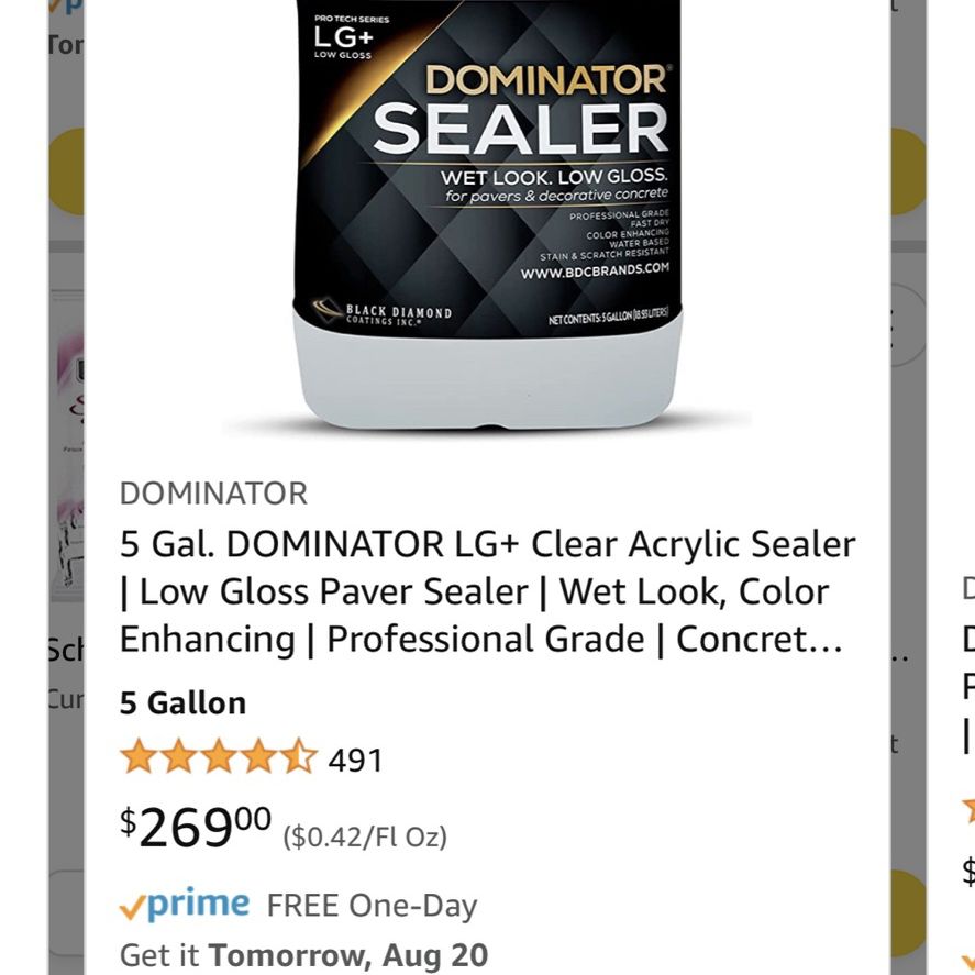 Dominator LG+ - Low Gloss Paver Sealer (Wet Look) 5 Gallon