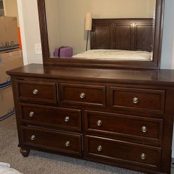 Dresser with mirror, Brown From Bob’s Discount Furniture 