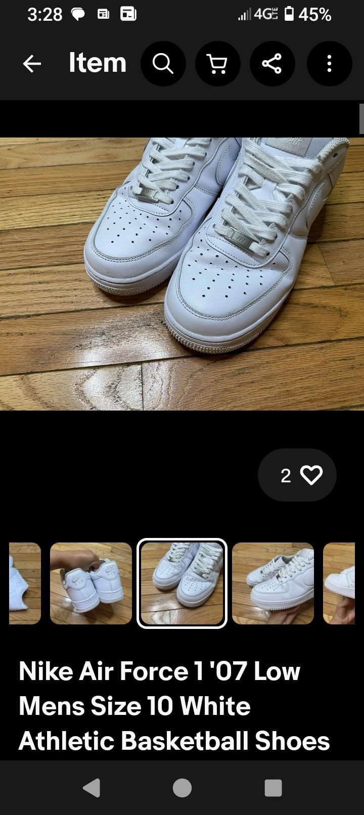Size 10 af1s mens