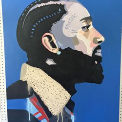 Real SV Signed Hand Painted Nipsy Hustle 