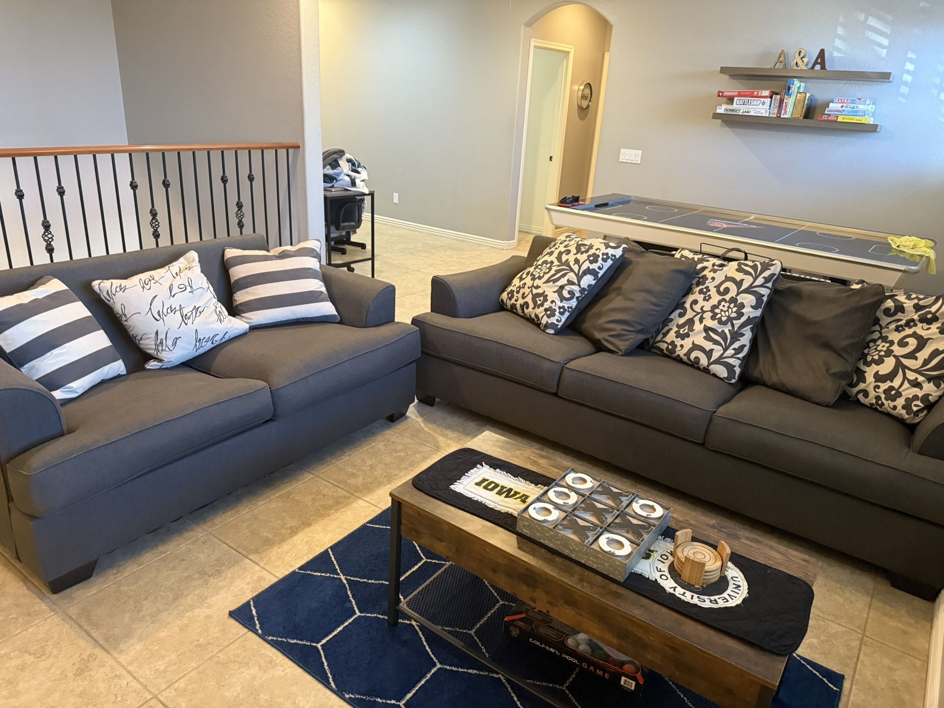Large Sofa And Love Seat Set