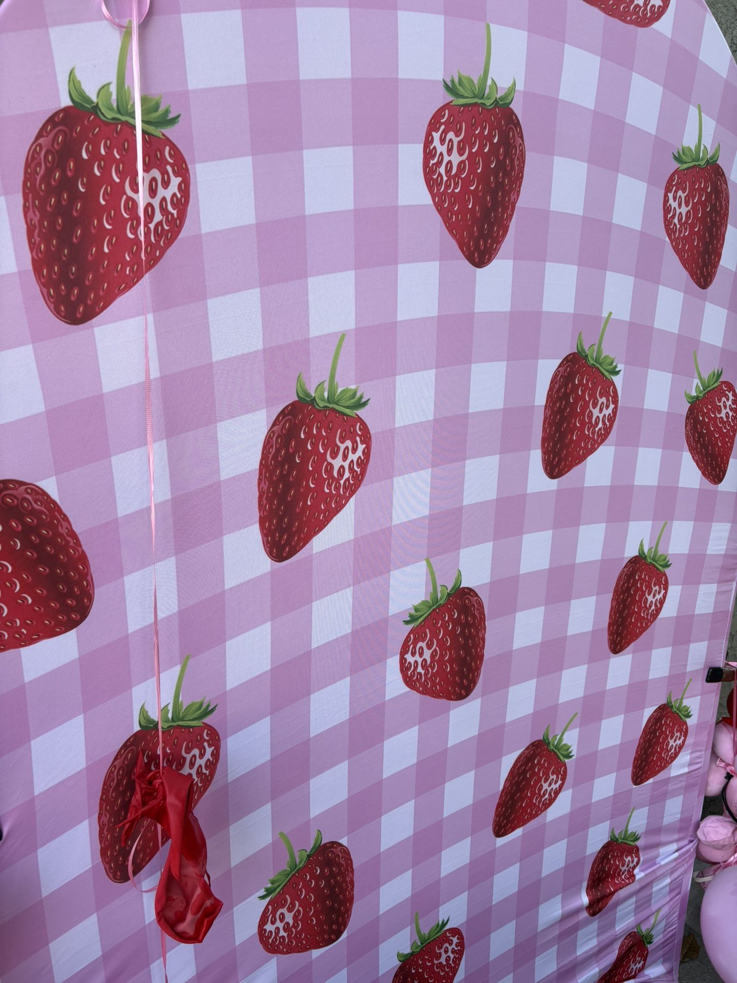Strawberry Theme Arch Backdrop 7x5 (cloth Cover)