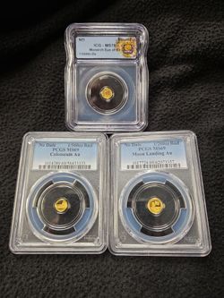 Lot of 3 Graded Gold Mini Coins PCGS