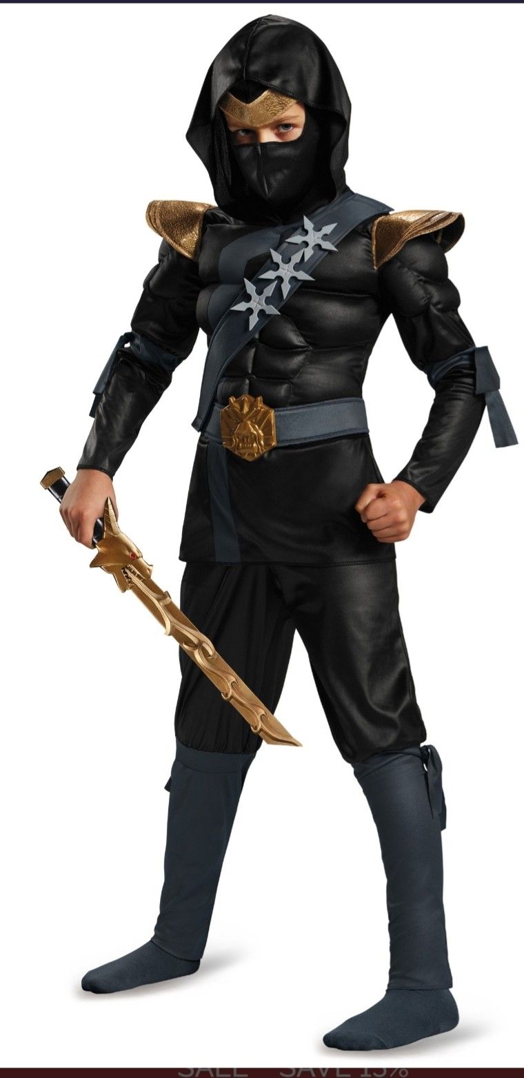 Boys Ninja Costume Size 7-9
