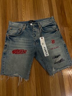 Purple Brand Patchwork Denim Jorts Size 32 (Shoot Me a Offer)
