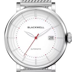BLACKWELL automatic Silver Tone Dial with Silver Tone Steel Mesh Watch Mens
