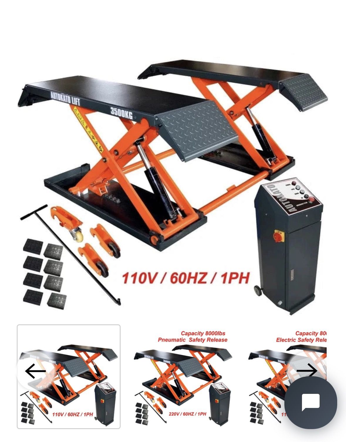 Katool KT-X80 8000lbs Mid Rise Scissor Lift
