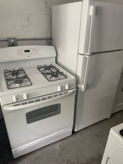 Gas Stove And Regular Fridge