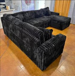 Fast Delivery Corduroy Sectional Couch Set Color Options Only $39 Down Payment 👉 PLEASE ASK FOR JON GREEN WHEN YOU ARRIVE!