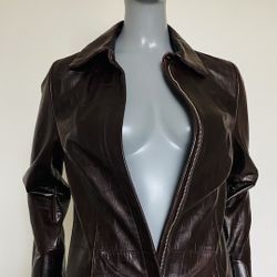 Liliu Lamb skin Brown Leather Jacket