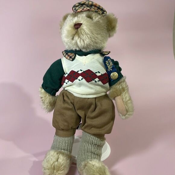 Crosby Brass Button Bears Sports Bear Golfer Player 12" with Standard Plush EUC