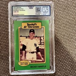 Mickey Mantle 1980 CRAMER..,Baseball Legends Card # 6 