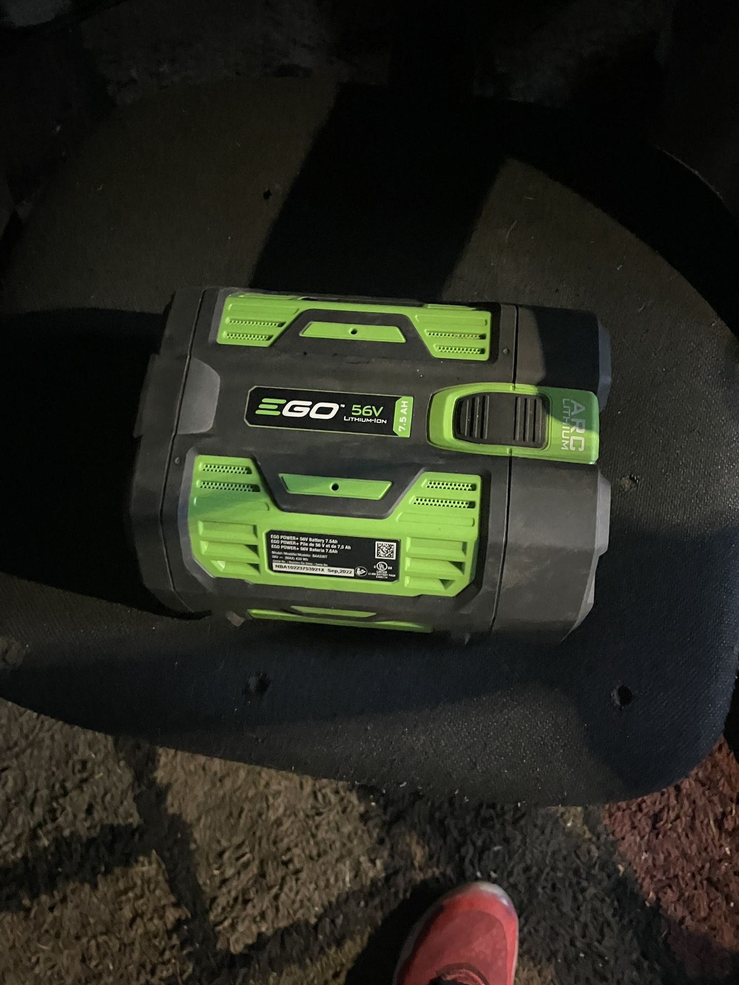 Batería de litio EGO, ARC, 56 V, 2.0 A, Batería 7.5Ah