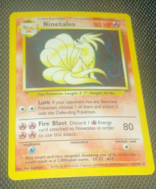 Holographic Ninetales Pokemon Card