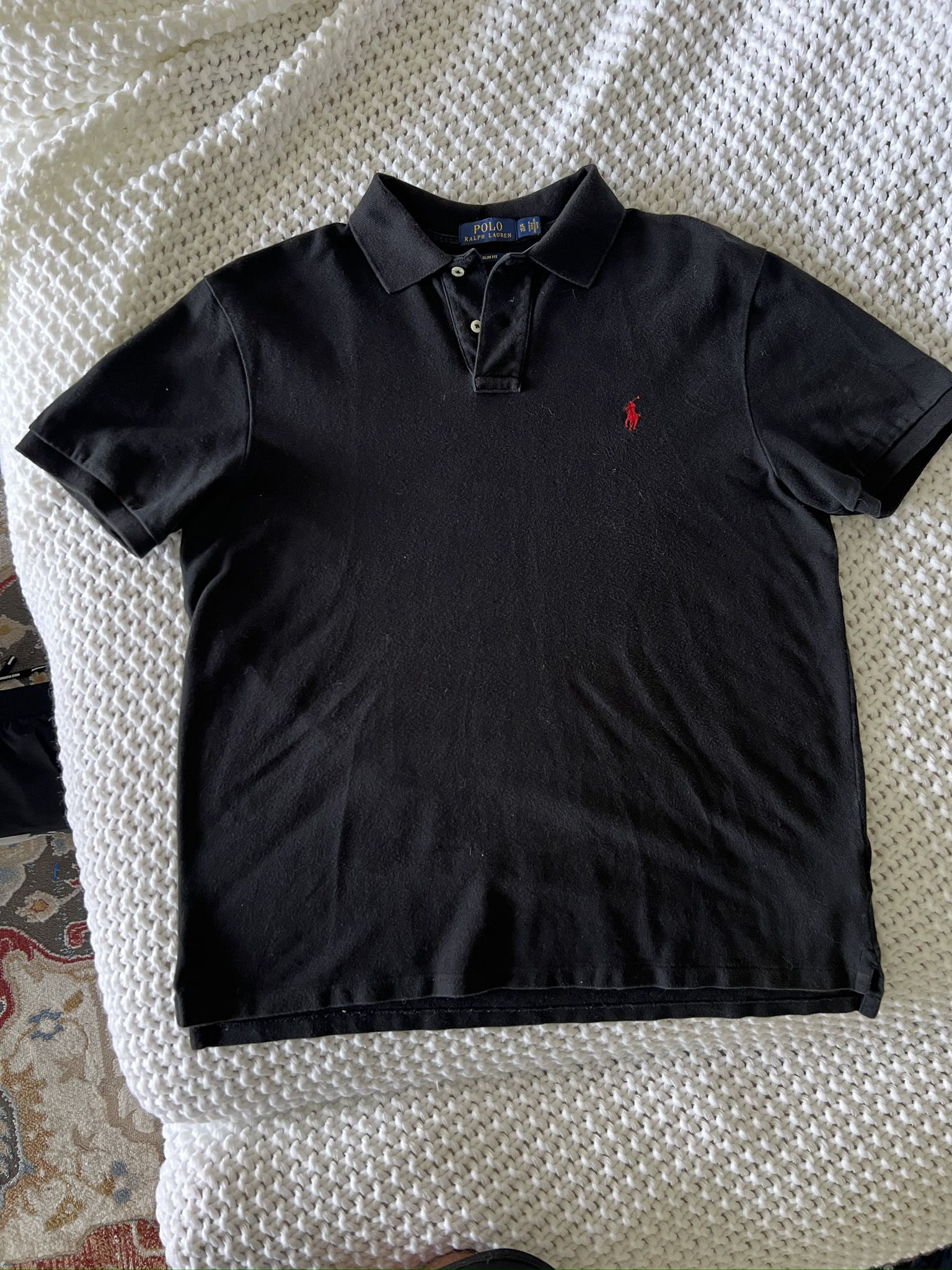 Polo Ralph Lauren Black Collared Shirt size XL