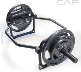 Olympic Trap & Shrug Bar with Elevated Grip, 500-Lb Capacity