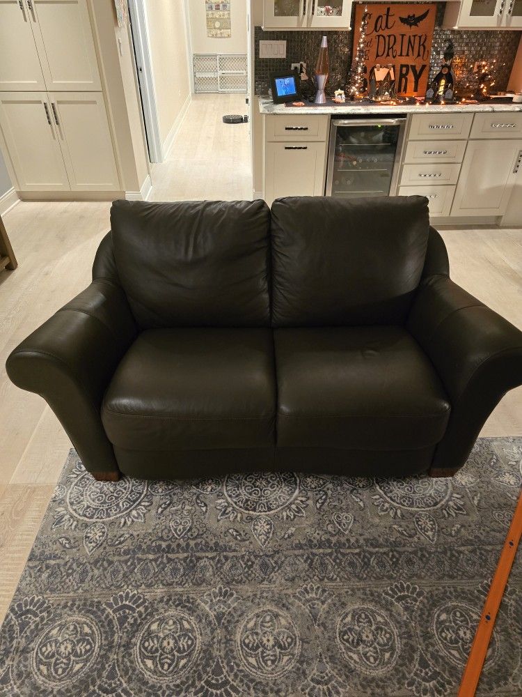 Leather Love Seat