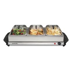 Proctor Silex Triple Buffet Server and Food Warmer with Three 2.5 Qt Pans