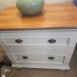 Two Drawer Wooden File Cabinet/Dresser