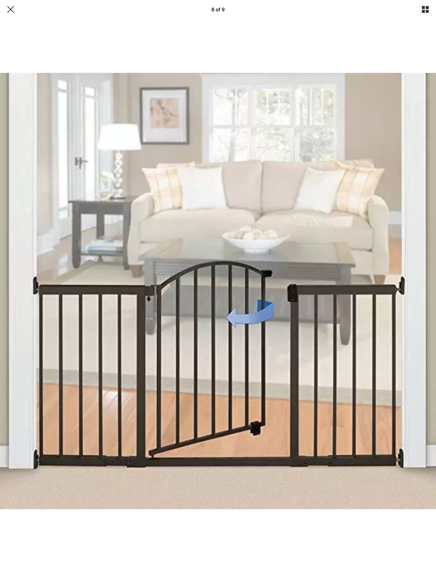 Safety gate new in box opening wide up to 6 feet. 36 high