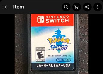 Pokemon sword cartridge only