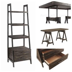 Adjustable writing desk & Bookcase